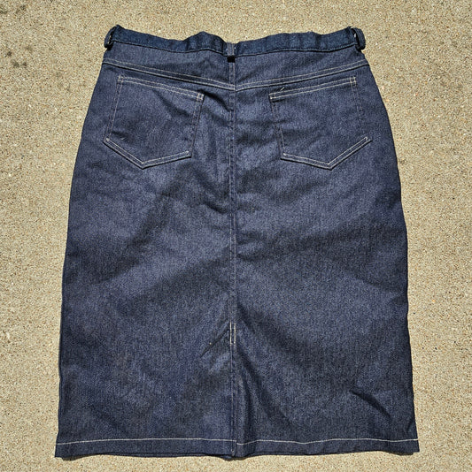 Adult Below the Knee Length Denim Skirt Size 12 | 2024 CLOSEOUT