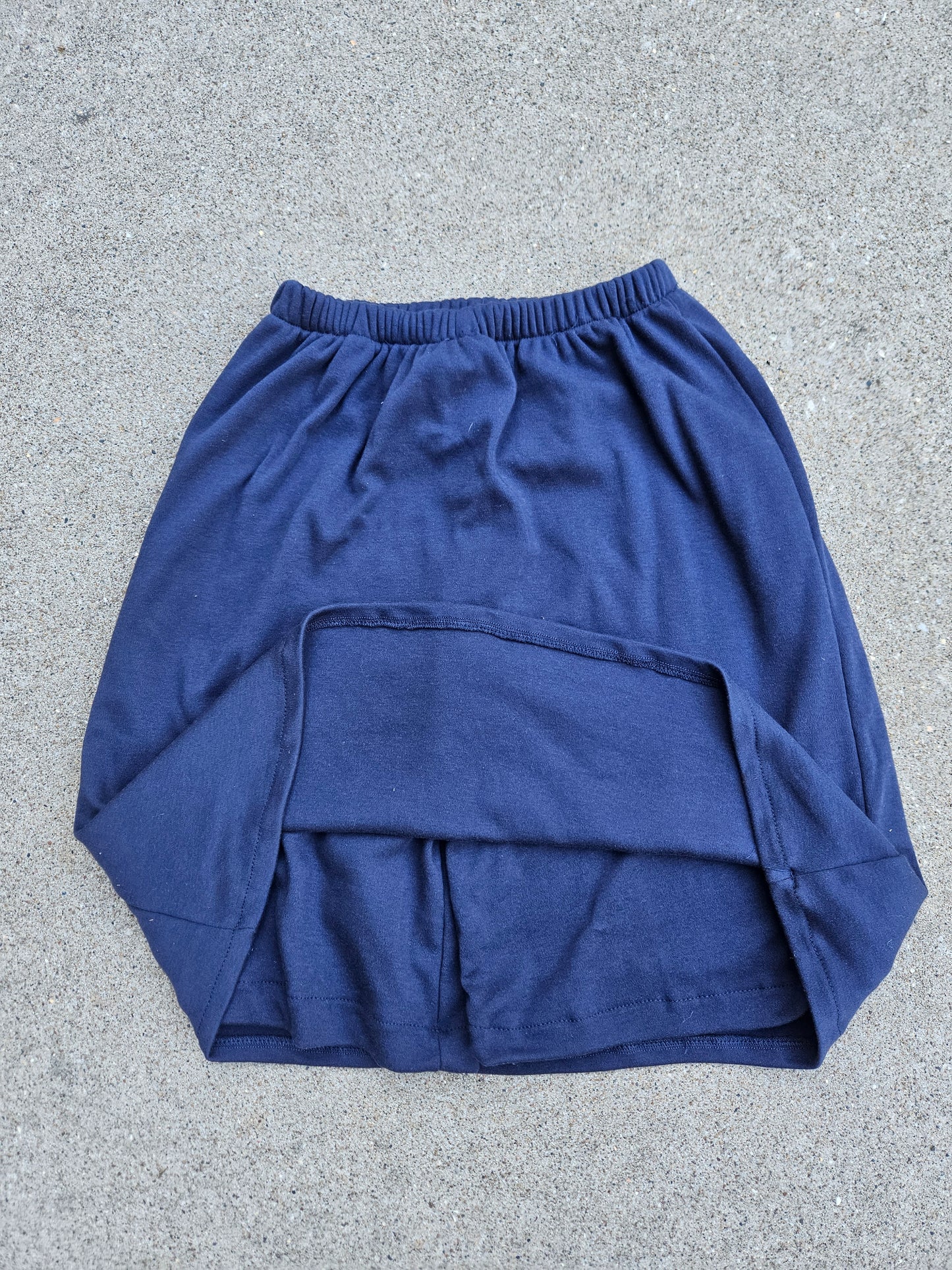 Girls/child Modest Knit Exercise Skort - Medium -Navy