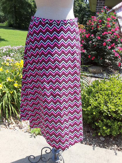 Calf length chevron print skirt-size 10
