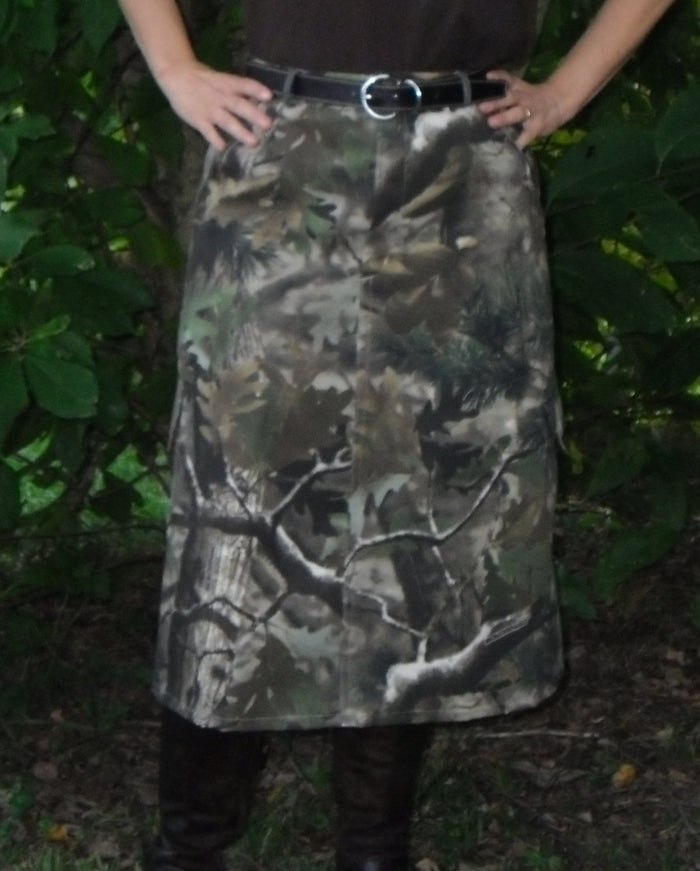 Child/Girls camouflage skirt-Child 12 Knee Length