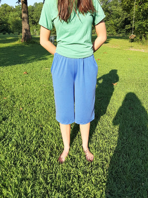 Girls breathable Mesh Culotte -Child sizes Child XXL Blue Mesh