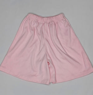 Girls Knit Culottes - Elastic Waist - Light Pink 2 Toddler