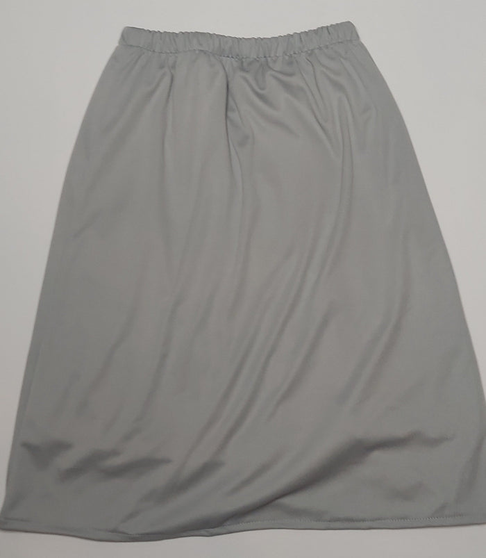 Child Modest breathable Knit Exercise Skort-Grey Mesh-Large