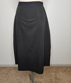A-line Skirt No Slit - calf ength Black size 8
