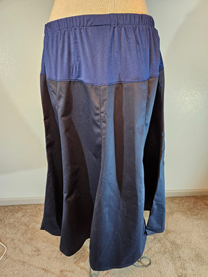 Long Gored Maternity Skirt-XL Navy