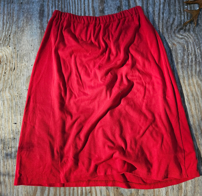 Modest Knit Exercise Skort - Size 10 Red (Gently Used)