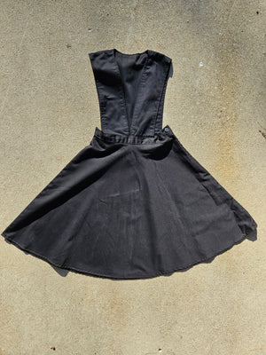 Girls Modest School Uniform Jumper Circle Skirt- Black Twill Child Size 6