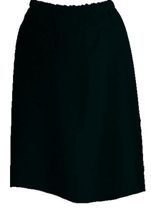 Long Twill skirt no slit Ankle Length - Black 1XL 34" Length With Pockets