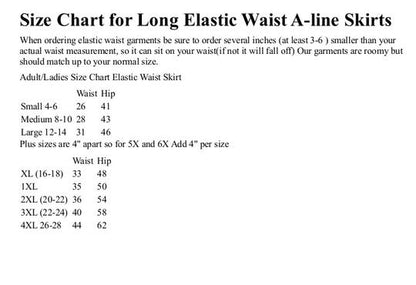 Calf length twill skirt no slit Small-4XL