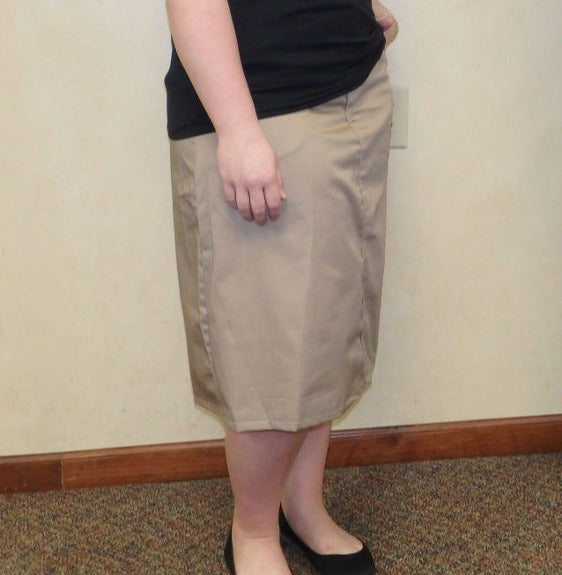School uniform skirt side view