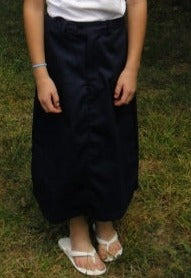 long twill navy school uniform skirt 