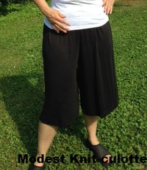 Modest Knit culottes calf length