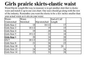 Girls tiered Denim Prairie Skirt size 8