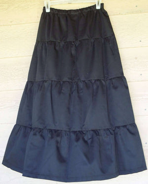 khaki tiered skirt