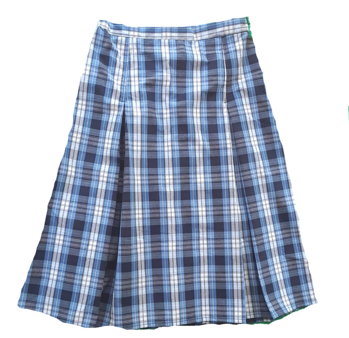 blue plaid pleated Uniform Skirt size 8