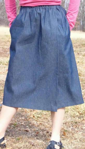 Modest Denim Skort- 1XL-4XL
