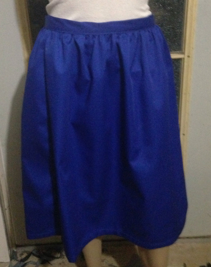 Girls twill gathered skirt with fitted waist