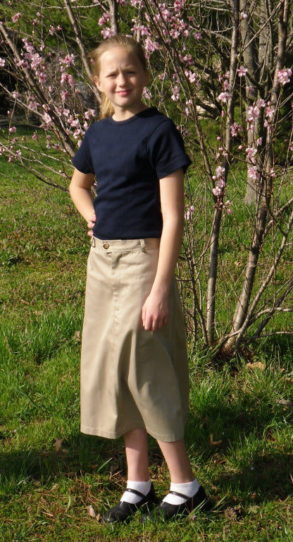 Long Twill School Uniform Skirt -child Sizes for Calvary Christian-Southern Pines, NC