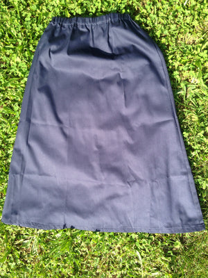 navy twill skirt elastic waist