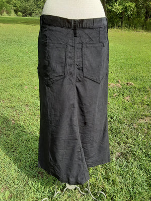 Long Corduroy Skirt- No Slit -black size 12