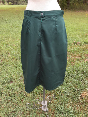 Long Fitted A-line Skirt size 14 wine and hunter green