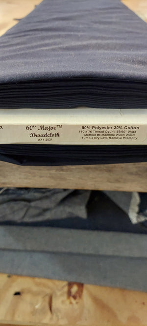Fabric Polyester/cotton Major Broadcloth in Navy