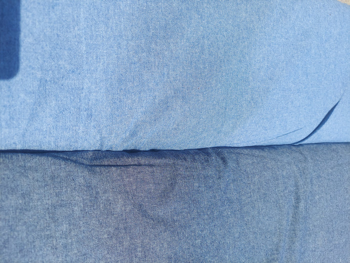 FABRIC 100% denim cotton Chambray 4.5 oz - by the Yard