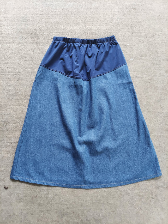 Long Denim Maternity Skirt-size Small