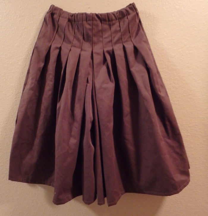 Modest Full Pleat Culottes -Chocolate brown -XS