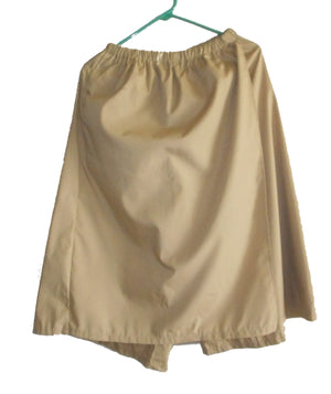 khaki skort underneath (the is the color of the khaki) 