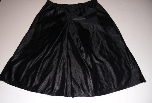 Inverted Box Pleat Culottes -black dazzle