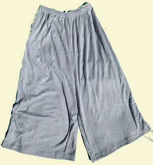Long heather grey knit culottes