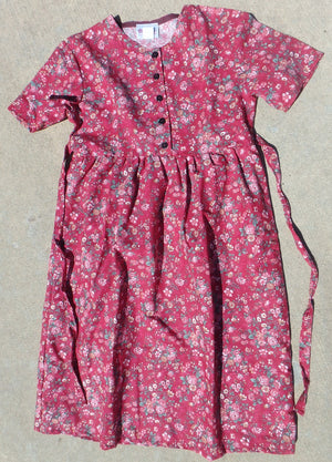 red floral short sleeve no collar