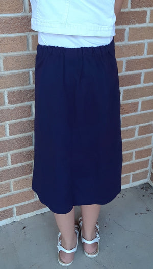 straight skirt ponti knit back