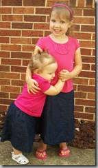 PATTERN for Girls Long Western Style Denim Skirt