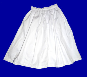 girls skirt gathered waist in white