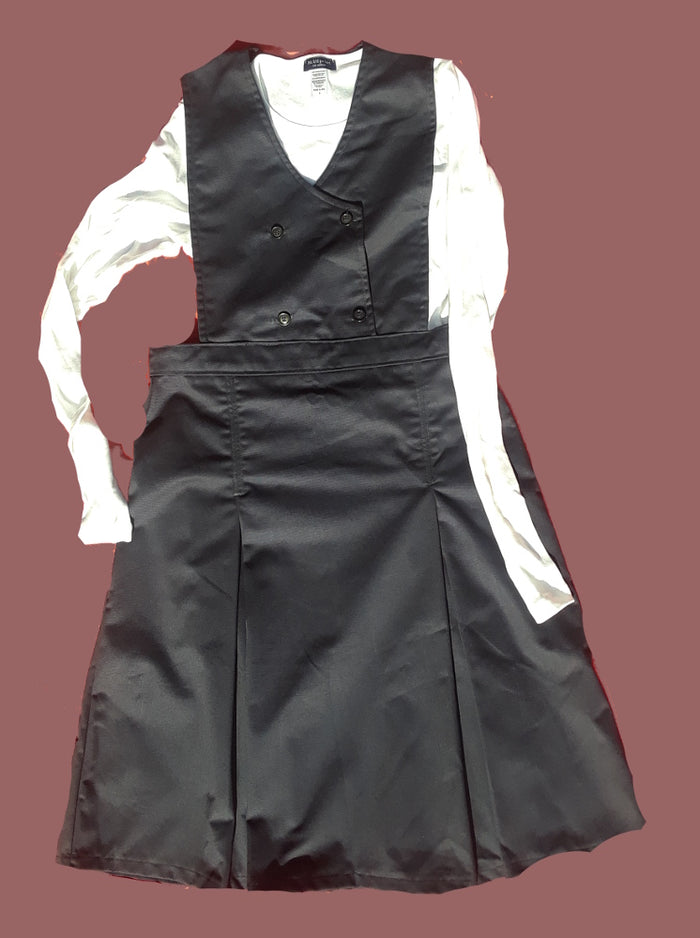 Girls Uniform Jumper with pleated skirt-Navy size 12SLIM (USED)