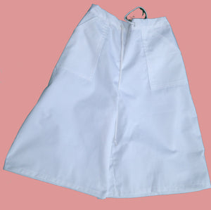 white drawstring culotte