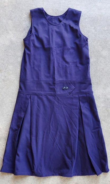 Girls Pleated Uniform Jumper -navy ponti knit child size 14