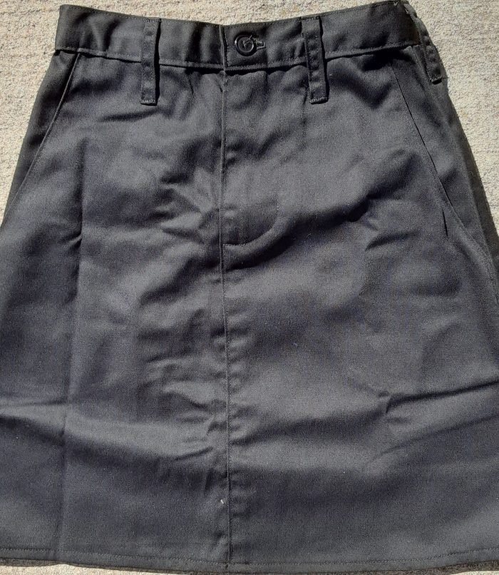 Twill School Uniform Skirt with pockets -Child size 4Toddler black