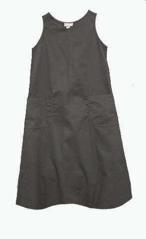 Ladies Jumper Dress-Ankle Length 50" - XL 50" / Silver Gray Twill Ladies Jumper Dress-Ankle Length 50" - XL 50" / Silver Gray Twill
