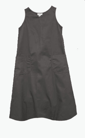 Modest Ladies School Jumper Dress-Black Medium