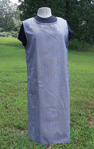 Modest Ladies School Jumper Dress in black and white Plaid 50" -2XL