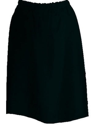 twill skirt no slit Ankle Length - Black 2XL 37" Length
