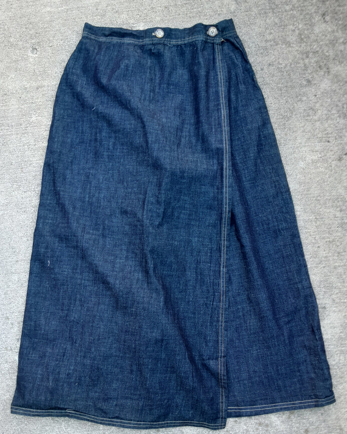 Long Fitted Denim Skort size 8