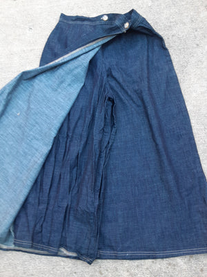 Long Fitted Denim Skort size 8