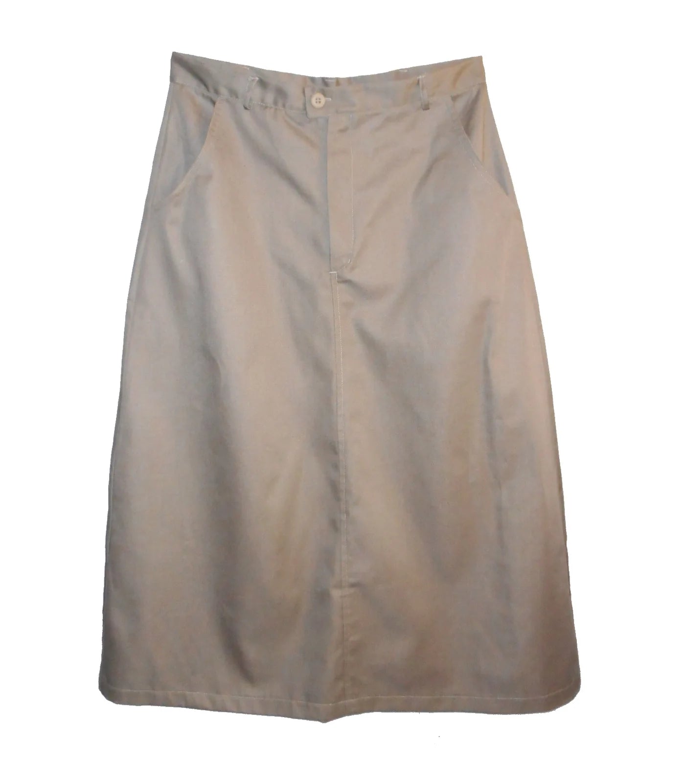 Adult Calf Length Twill Uniform Skirt with pockets-