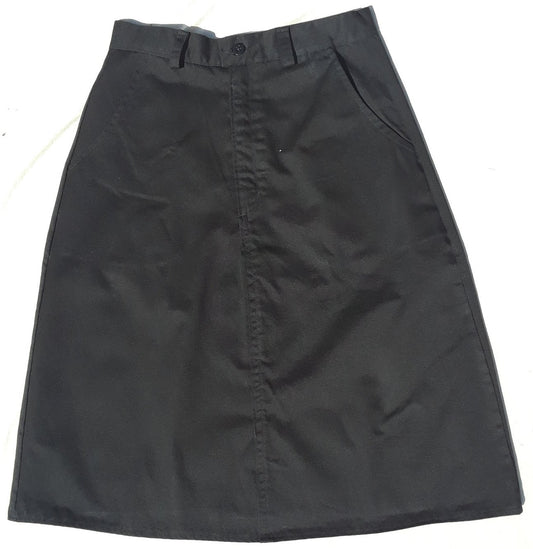 Twill School Uniform Skirt with pockets -Child size Black