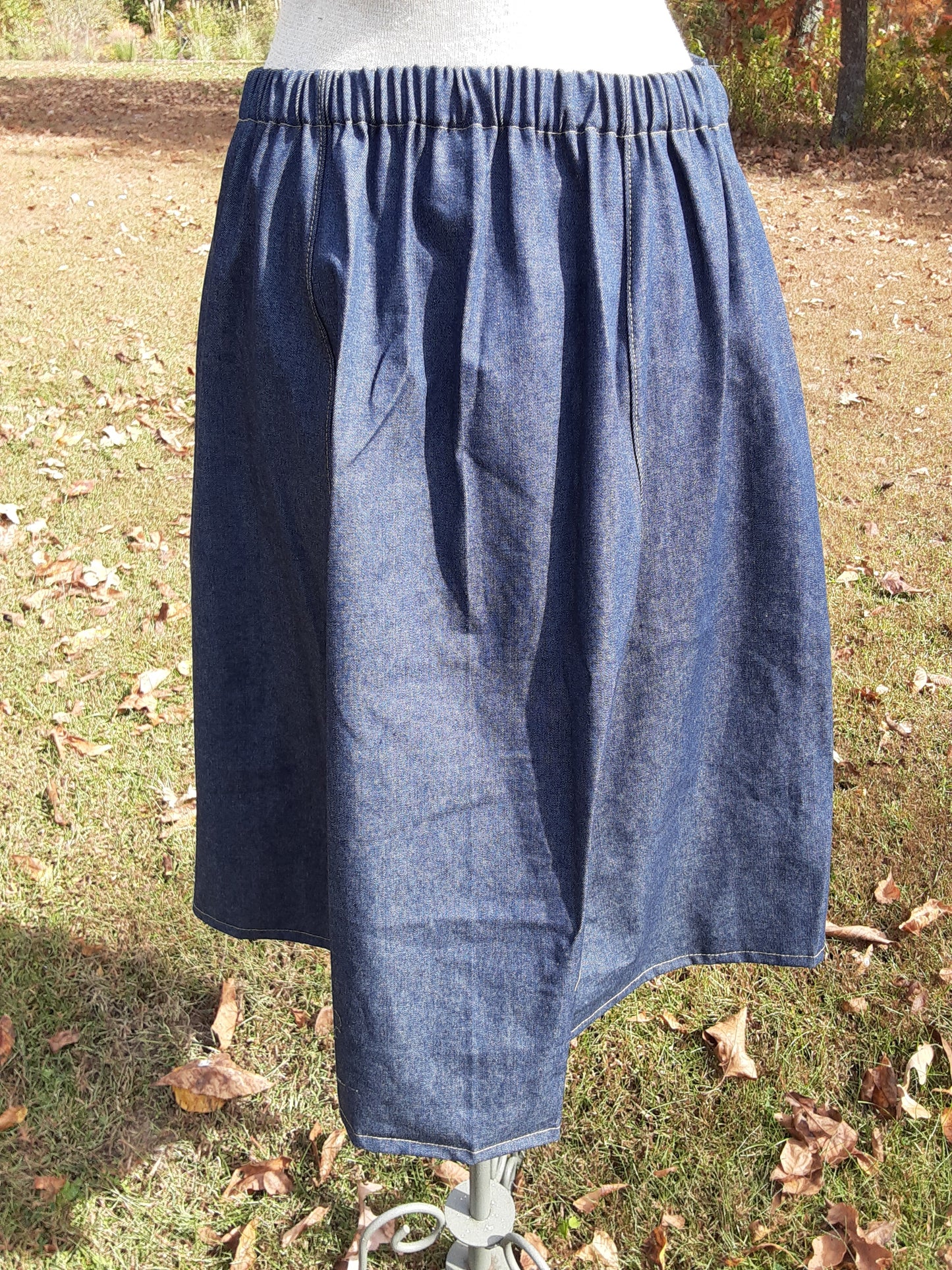 Western Twill Skirt-Calf Length