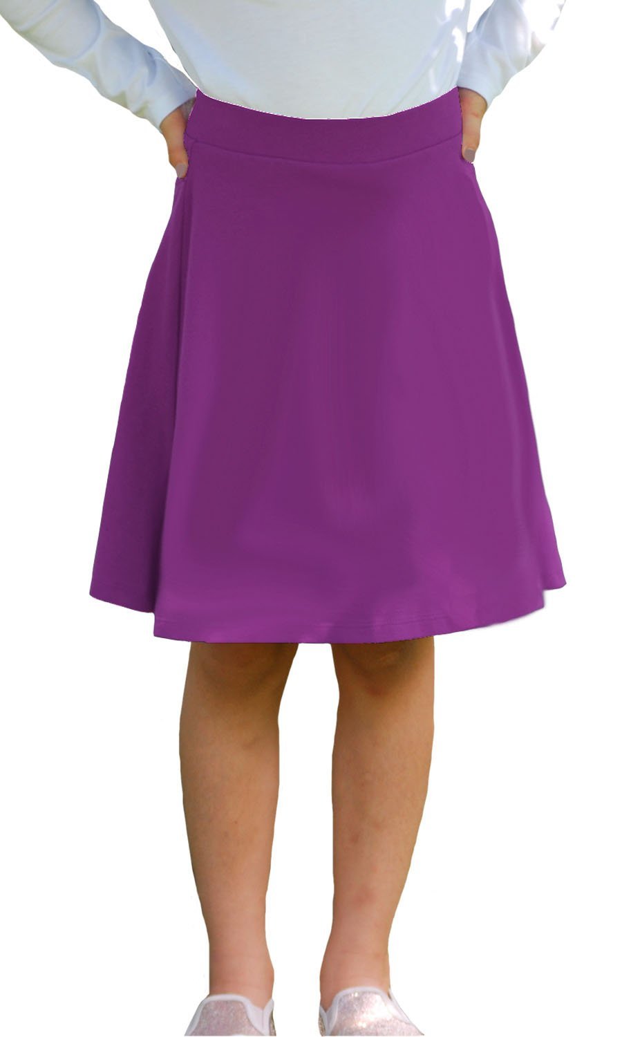 Girls Modest Skort with shorts underneath  Red And Purple
